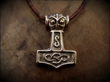 Erikstorp Bronze Mjolnir Thors Hammer Pendant Necklace