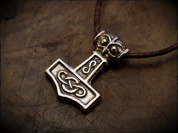 Erikstorp Bronze Mjolnir Thors Hammer Pendant Necklace