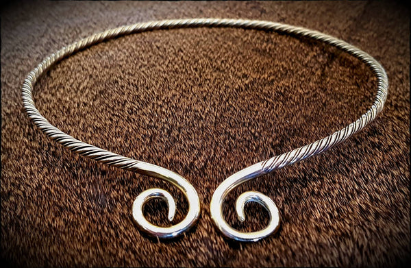 Viking Celtic Bronze Silver Torc