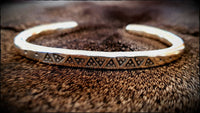 Viking Saxon Chunky Solid Brass Bracelet