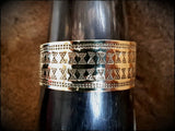 Viking Saxon Celtic Stamped Brass Bracelet Arm Ring Cuff