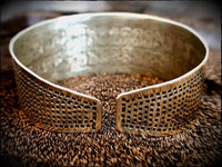 Viking Saxon Celtic Stamped Brass Bracelet Arm Ring Cuff