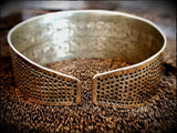 Viking Saxon Celtic Stamped Brass Bracelet Arm Ring Cuff