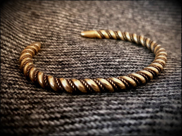 Viking Norse Celtic Saxon Bronze Twisted Bracelet Armring