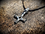 Viking Wolf Cross Hammer Mjölnir Pendant Necklace