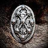 Viking Saxon Chunky Tortoise Shell Brooch Cloak Pin Badge