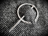 Sterling Silver Viking Saxon Celtic Penannular Brooch Cloak Pin