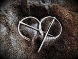 Sterling Silver Viking Saxon Celtic Penannular Brooch Cloak Pin