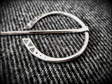 Sterling Silver Viking Saxon Celtic Penannular Brooch Cloak Pin