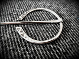 Sterling Silver Viking Saxon Celtic Penannular Brooch Cloak Pin