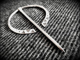 Sterling Silver Viking Saxon Celtic Penannular Brooch Cloak Pin