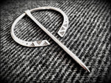 Sterling Silver Viking Saxon Celtic Penannular Brooch Cloak Pin