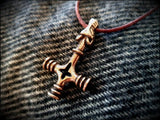 Viking Wolf Cross Hammer Mjölnir Pendant Necklace