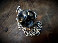 Sterling Silver Viking Visby Lens Gotland Glass Sphere with Chain