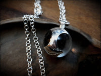 Sterling Silver Viking Visby Lens Gotland Glass Sphere with Chain