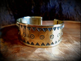 Viking Handmade Chunky Flat Stamped Bracelet