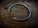 Viking Saxon Sterling Silver Twisted Bracelet Arm Ring
