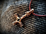 Viking Wolf Cross Hammer Mjölnir Pendant Necklace
