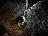 Sterling Silver Viking Visby Lens Gotland Glass Sphere with Chain