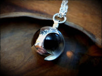 Sterling Silver Viking Visby Lens Gotland Glass Sphere with Chain