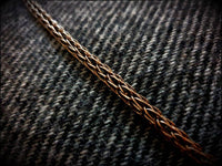 Bronze Raven Mjolnir Thors Hammer from Skane with Viking Knit Chain