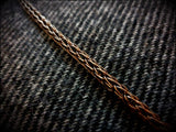 Bronze Raven Mjolnir Thors Hammer from Skane with Viking Knit Chain