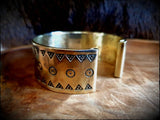 Viking Handmade Chunky Flat Stamped Bracelet
