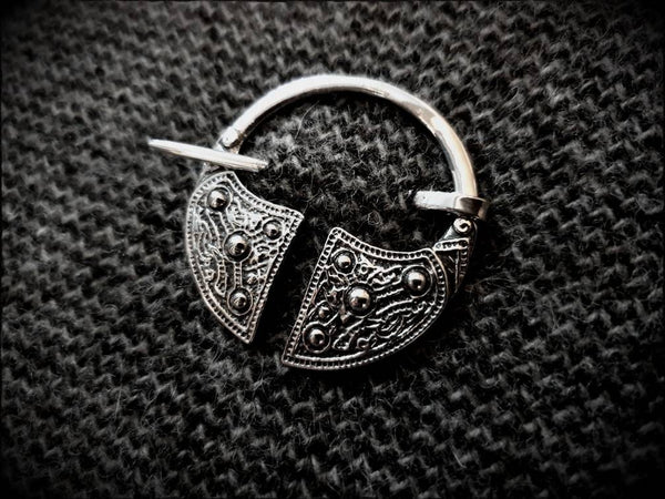 Viking Saxon Celtic Sterling Silver Penannular Cloak Pin