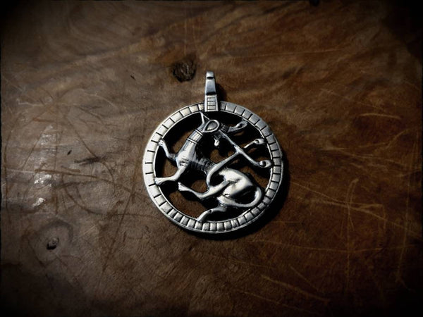 Pewter Viking Horse Pendant