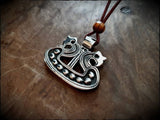 Sterling Silver Danish Viking Dragon Ship Pendant