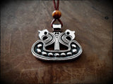 Sterling Silver Danish Viking Dragon Ship Pendant