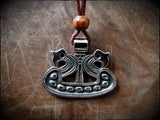 Sterling Silver Danish Viking Dragon Ship Pendant
