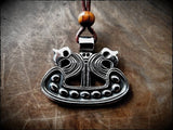 Sterling Silver Danish Viking Dragon Ship Pendant
