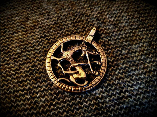 Bronze Viking Horse Pendant