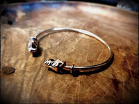 Viking Bronze Wolf Head Bracelet Bangle Arm Ring