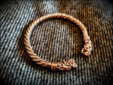 Bronze Viking Wolf Bracelet Arm Ring
