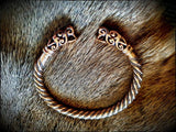 Bronze Viking Wolf Bracelet Arm Ring