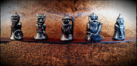 Pewter Norse god Statues Set of 5 (Odin, Thor, Loki, Tyr, Frey)