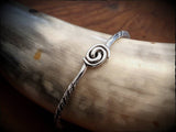 Viking Silver Bangle Bracelet