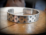 Viking Saxon Stamped Pewter Cuff Bracelet