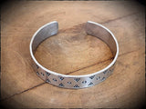 Viking Saxon Stamped Pewter Cuff Bracelet