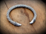 Sterling Silver Viking Raven Bracelet Arm Ring