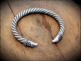 Sterling Silver Viking Raven Bracelet Arm Ring