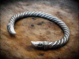 Sterling Silver Viking Raven Bracelet Arm Ring