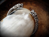 Sterling Silver Viking Wolf Bracelet Arm Ring