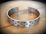Viking Saxon Stamped Pewter Cuff Bracelet