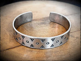 Viking Saxon Stamped Pewter Cuff Bracelet