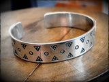 Viking Saxon Stamped Pewter Cuff Bracelet