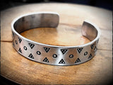 Viking Saxon Stamped Pewter Cuff Bracelet