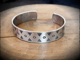 Viking Saxon Stamped Pewter Cuff Bracelet